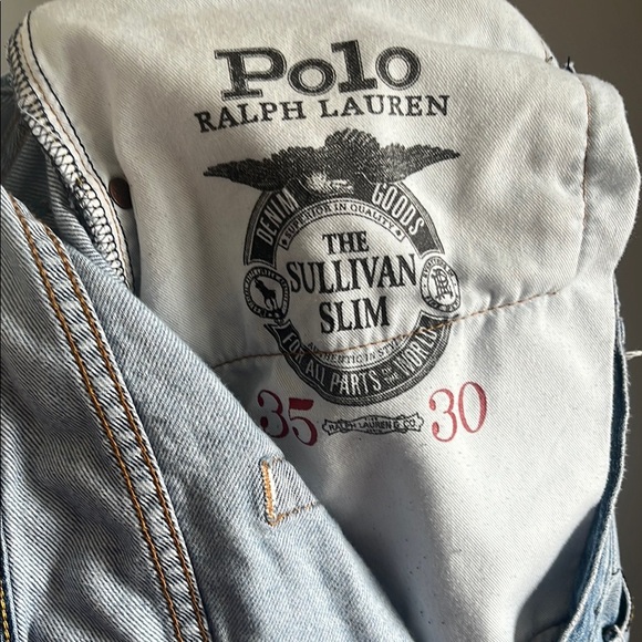 Men's Blue Distressed Jeans - Picture 15 of 16